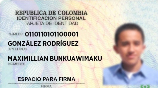 Uno de los nombres únicos en Colombia.