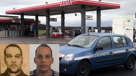 Los dos hombres fueron reconocidos por el encargado de una estación de gasolina.