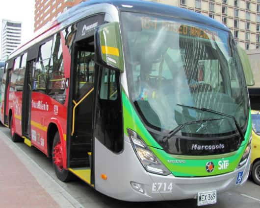 Buses híbridos. Foto: Alcaldía de Bogotá.