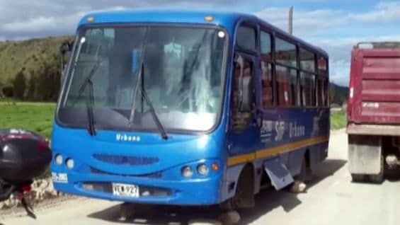 El bus del SITP que fue robado.