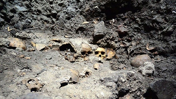 El altar es denominado 'Huey Tzompantli' de Tenochtitlán. Foto: EFE