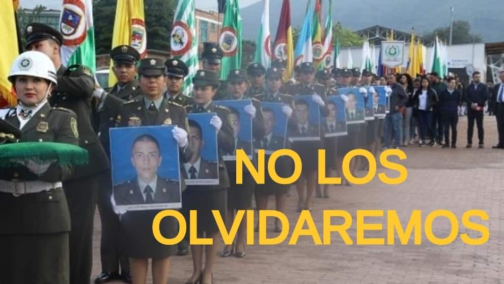 FOTO: Homenaje policías asesinados en la Escuela General Santander