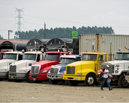 En total, más de 200.000 camioneros participarían en la huelga nacional del 19 de agosto. Foto: AFP