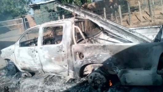 FOTO: Camioneta quemada. NoticiasRCN.com