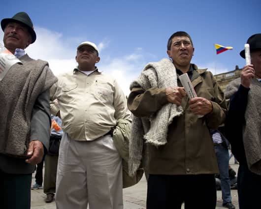 Los campesinos anunciarán este lunes si hay o no paro. Foto: AFP.