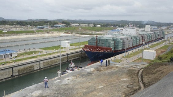 Las obras de ampliación del canal de Panamá se iniciaron hace 9 años y culminaron hace una semana. AFP