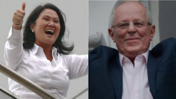 Keiko Fujimori y Pedro Pablo Kuczynski. Foto: AFP