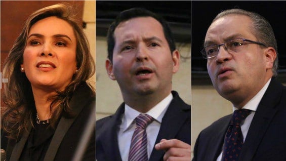 María Mercedes López - Jorge Fernando Perdomo - Fernando Carrillo. Fotos: Senado