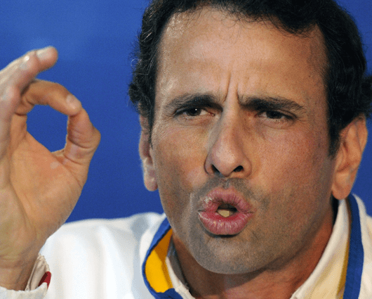 El líder de la oposición venezolana, Henrique Capriles. Foto: AFP.