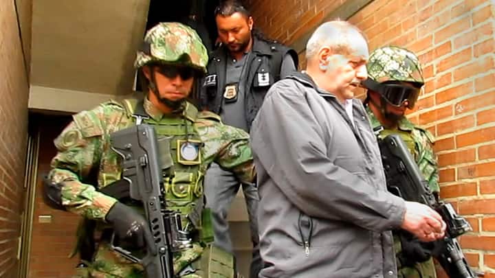 Salomón Feris Chadid, alias "08" capturado en Bogotá. Foto: Ejército