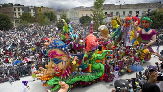 Mañana se le dará apertura al carnaval de Pasto. Foto: AFP.