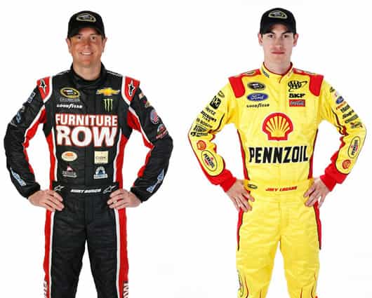 Kurt Busch y Joey Logano, de la Nascar a las calles de Medellín. Foto: Oficial