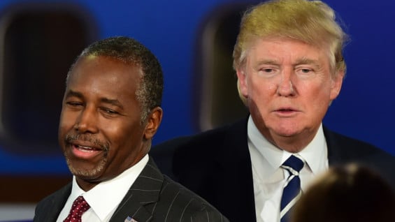 Ben Carson y Donald Trump. Foto: AFP