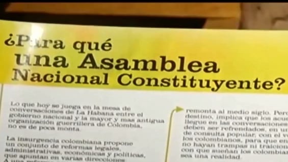 La cartilla de las Farc se titula 'Un nuevo día para la paz'. Foto: Noticias RCN.