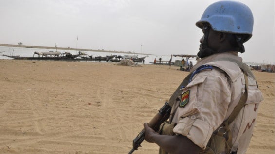 Soldado de los cascos azules en Malí. Foto: AFP