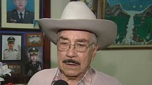 Darío Duarte, padre del general Edgar Yesid Duarte. Foto: Noticias RCN.