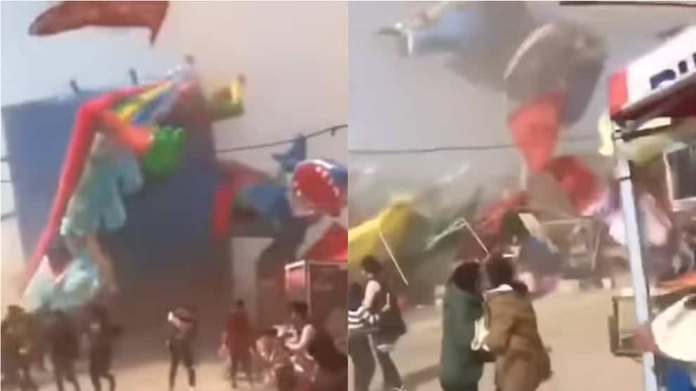 FOTO: Tornado levanta un inflable en la China