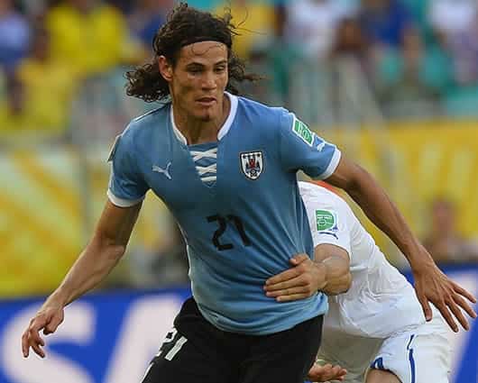 Edinson Cavani, jugador uruguayo. Foto: AFP