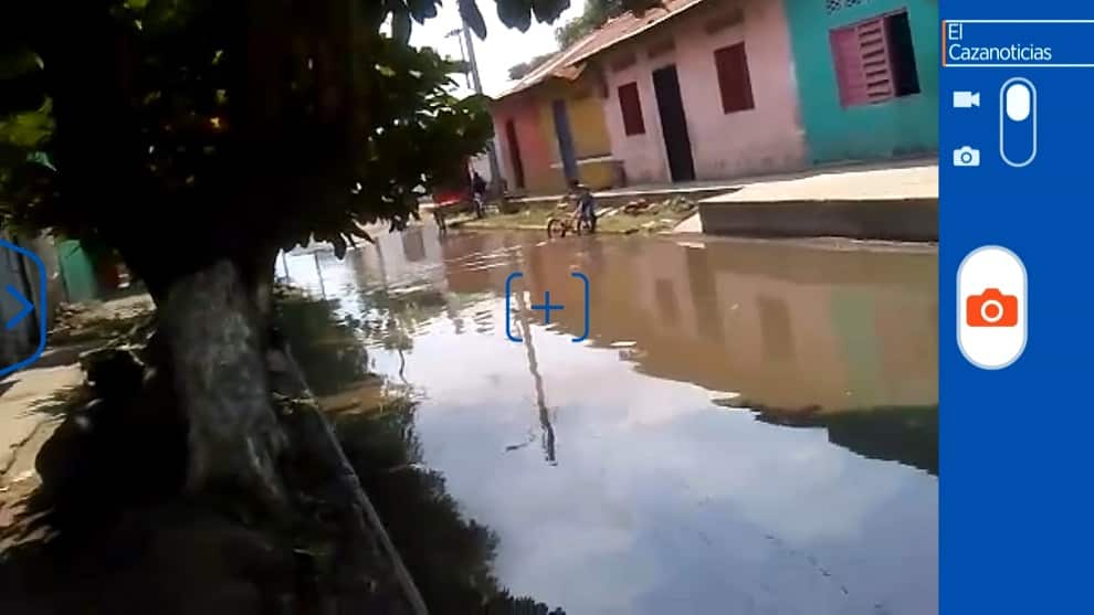 Calle inundada en El Banco, Magdalena. Foto: NoticiasRCN.com