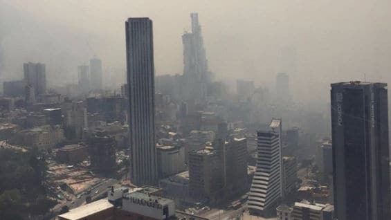 Así se encuentra el centro de Bogotá. Foto: @JoseMeloV