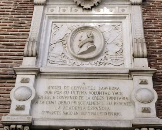 Se ignora el lugar exacto de la sepultura de Cervantes en la iglesia de las Trinitarias. Foto: AFP