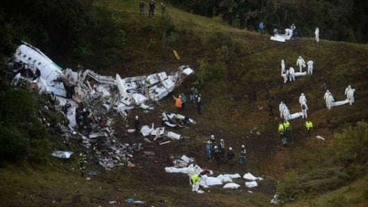 El avión accidentado. Foto: AFP