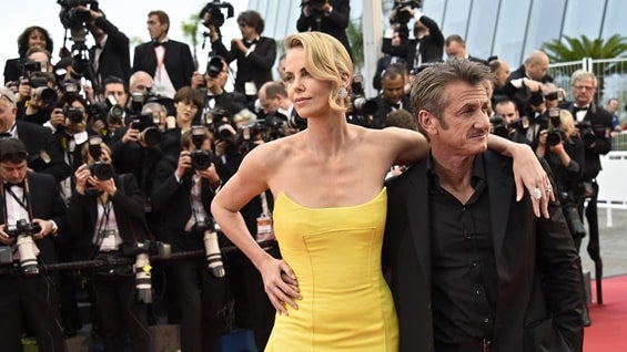 Charlize Theron y Sean Penn durante el pasado Festival de Cine de Cannes. Foto: AFP.