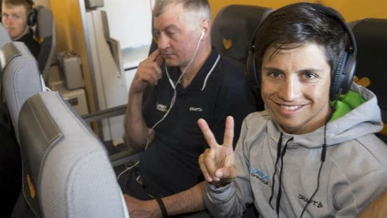 El ciclista colombiano Esteban Chaves, del equipo Orica GreenEdge. Foto Agencia EFE