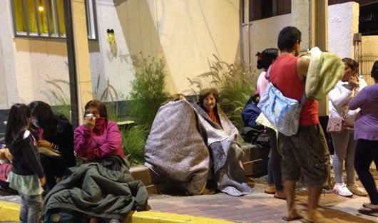 Unas 900.000 personas fueron evacuadas tras el sismo. Foto: AFP.