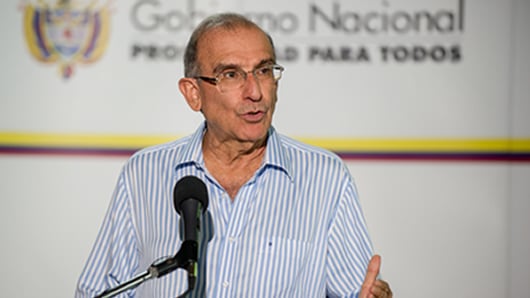 Humberto de la Calle, jefe del equipo negociador del Gobierno. Foto: AFP