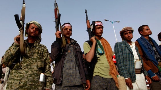 Milicianos huties. Foto: AFP