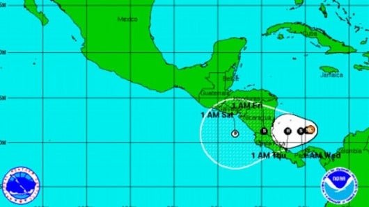 Trayectoria probable de la depresión. Foto: CNH