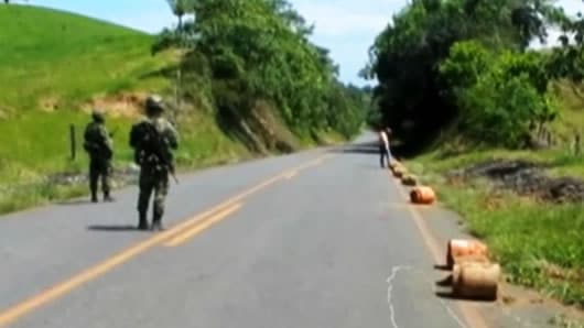 Los cilindros contenían 240 kilos de explosivos. Foto: Noticias RCN.
