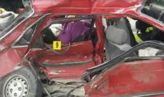 El automóvil se movilizaba de Zipaquirá hacía Chía. Foto: NoticiasRCN