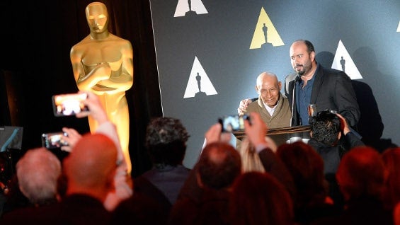 Antonio Bolívar y Ciro Guerra. Foto: AFP.