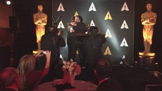 Ciro Guerra junto al cineasta mexicano Alejandro González Iñárritu.