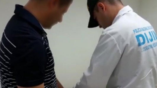 Alias ‘el mexicano’, enlace de la banda criminal, fue capturado en Colombia. Foto: @PoliciaColombia