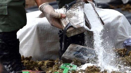 Cocaína decomisada. Foto: AFP
