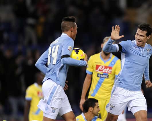El colombiano ha marcado 4 goles en los 16 partidos que ha jugado con Lazio. Foto: AFP