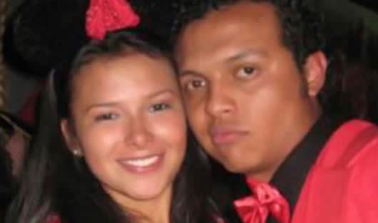 Laura Moreno y Luis Andrés Colmenares durante la fiesta de Halloween de 2010.