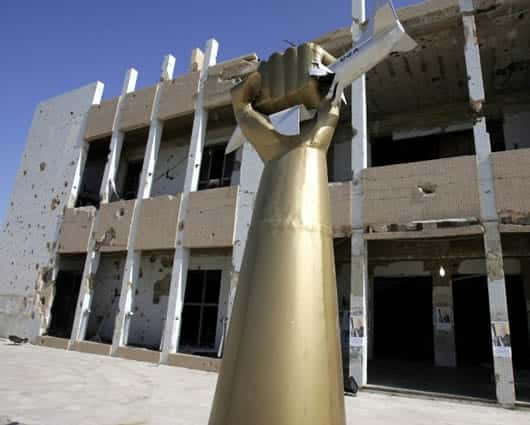 El complejo de Bab al-Aziziya fue la residencia del dirigente libio hasta 2011. Foto: AFP
