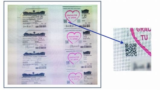 La compra de votos era controlada con códigos QR.