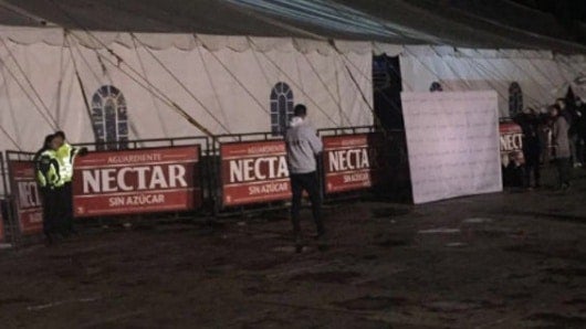 El lugar donde se iba a realizar el concierto.