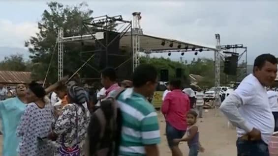 El pueblo amaneció este viernes sin la tarima principal utilizada durante el evento. Foto Noticias RCN