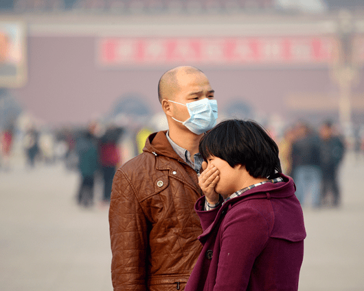 El nivel de contaminación en algunas áreas de China se mantiene por encima de lo que se considera saludable. Foto: AFP