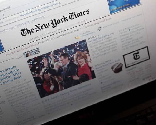 The New York Times es uno de los diarios que venden parte de su contenido por Internet. Foto: AFP