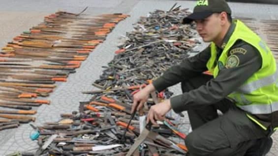 En lo que va corrido del año, las autoridades han incautado más de 180.000 armas blancas. Foto: Archivo particular