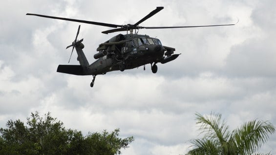 Mindefensa aseguró que en Chocó no se realizan operaciones de rescate. Foto: AFP