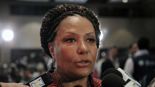 Piedad Córdoba, exsenadora de Colombia. Foto: AFP.