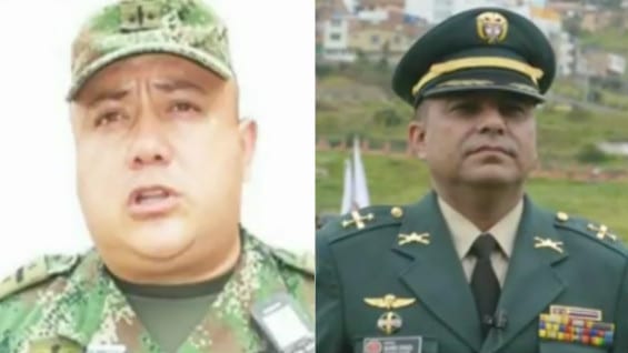 Los coroneles José Antonio Siabato y Álvaro Zaraza. Foto: NoticiasRCN